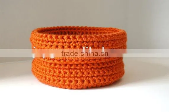 Hand crochet storage baseket , crochet basket set, crochet basket