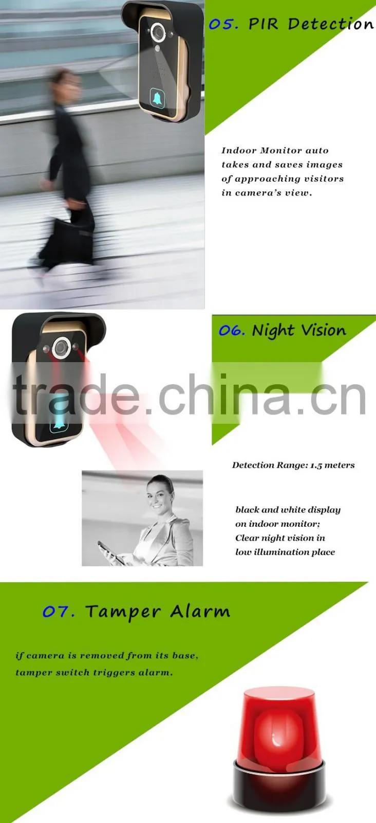2.4G Digital Wireless Video Audio Door Phone Intercom System for Apartment