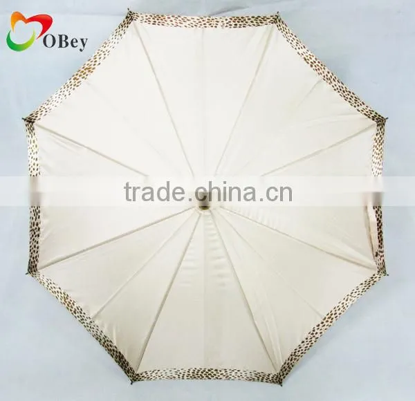 Manual Open Rain Umbrella with Wooden Handle