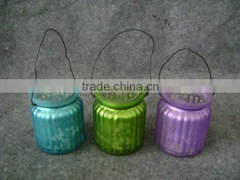 hand painting hanging glass candle holder