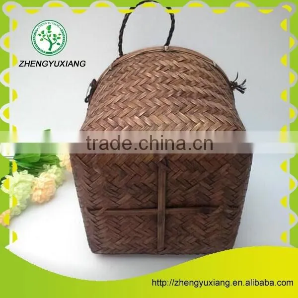 Handmade bamboo household essential picking basket with handles