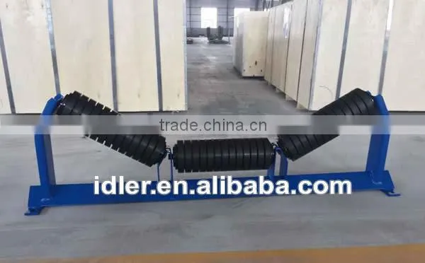 Troughing impact conveyor rollers, Buffering conveyor roller