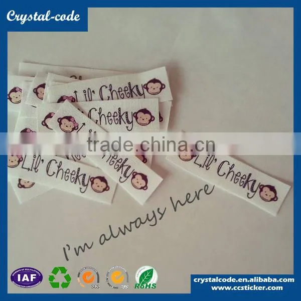 Cheap price triangle folded designed for garments professional customized washable woven sticker