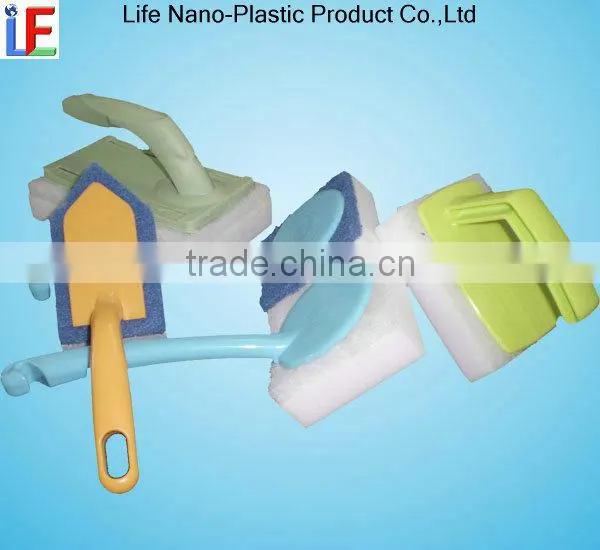 Magic Sponge w/handle Bathroom Cleaning Tools New Arrival 2014 Scouring Pad Multi Purpose Cleaner