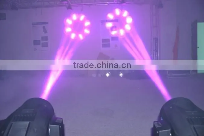 Stage moving head lights 75w 8 color 7 rotation gobo spot moving head 3 facet prism