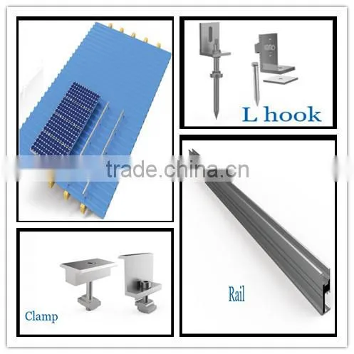Pitched Roof Solar Panel Mounting Structures for metal roof