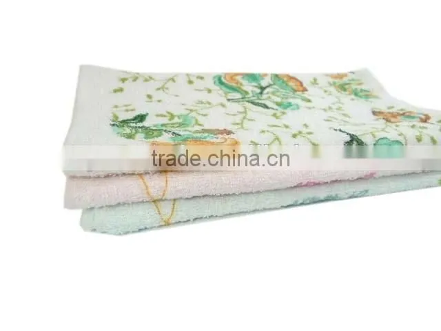 Colorful Flower Print Cotton Terry hand Towel