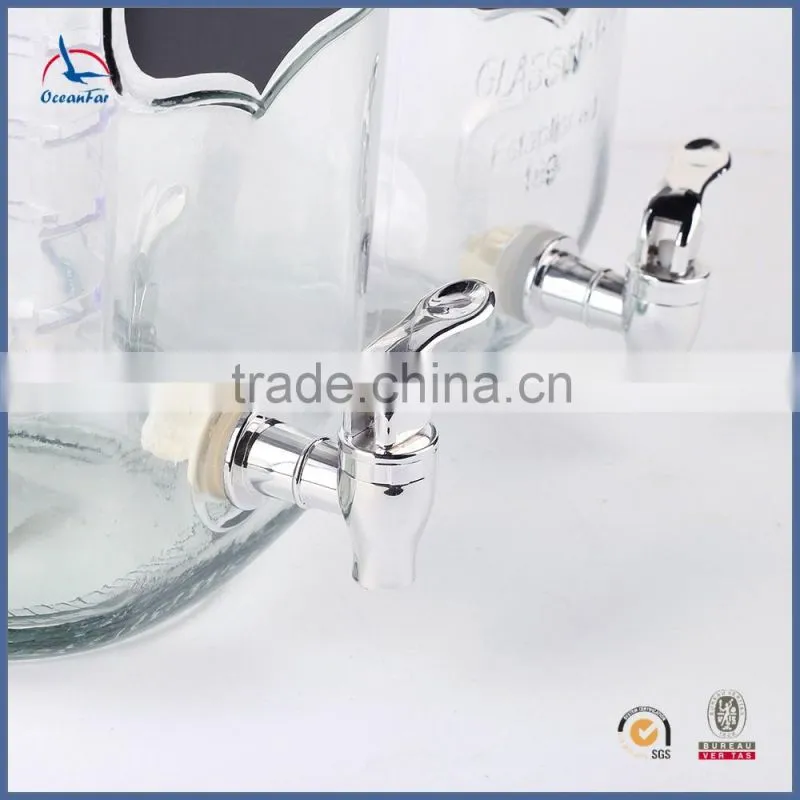 Eco-friendly High Quality Glass Dispenser Glass Jar with Tap