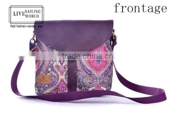 High quality colorful ladies nylon messenger bag