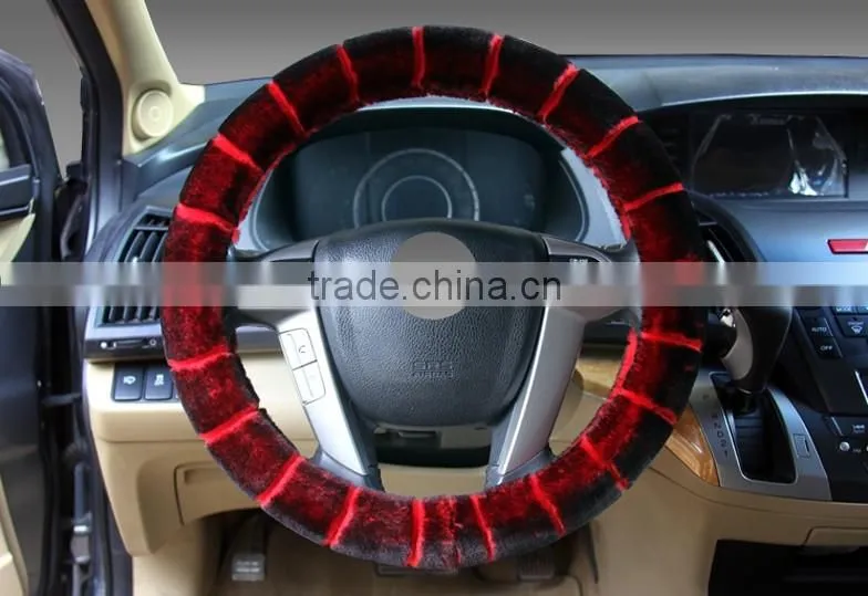 heated Villus stripe steering wheel covers