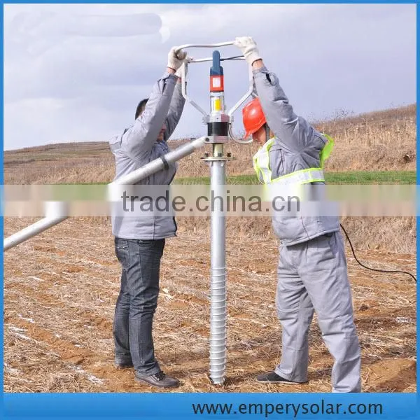 small screw pile driver for solar power system