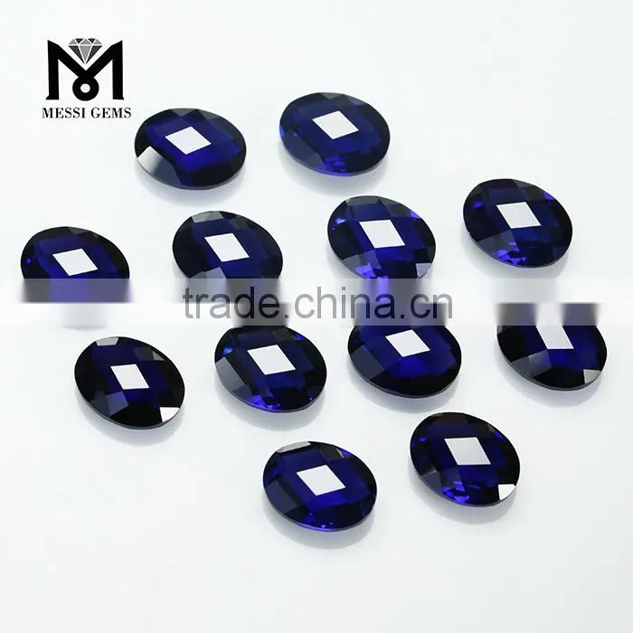 Double Briolette Faceted Oval 7 x 9 mm 34# Sapphire Corundum Stone