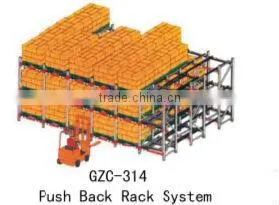 Small Warehouse Push Back Rack for Cargo with Few Categories