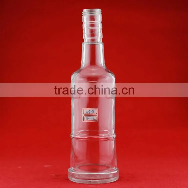 Good quality vase shape wine bottles opal white bottles 750ml transparent glass bottles