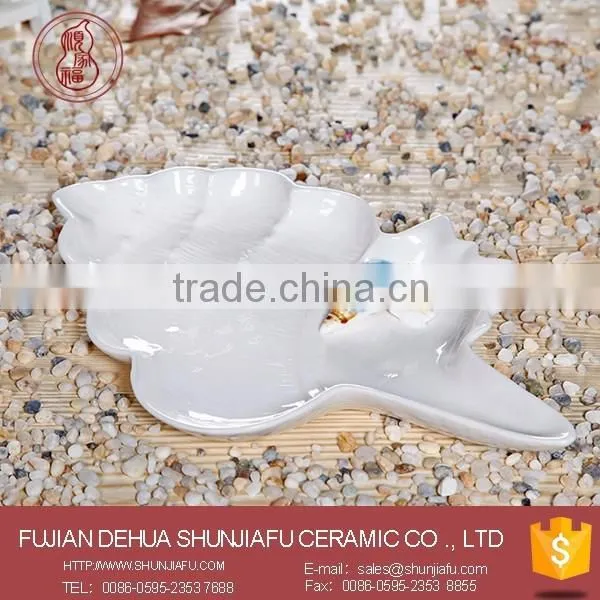 Custom seashell ceramic dish for home decor
