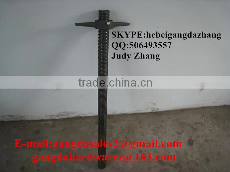 steel screw Jack for scaffolding accessories in concrete building