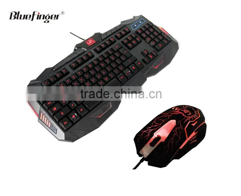 2400DPI Adjustable USB backlit keyboard and mouse for computer