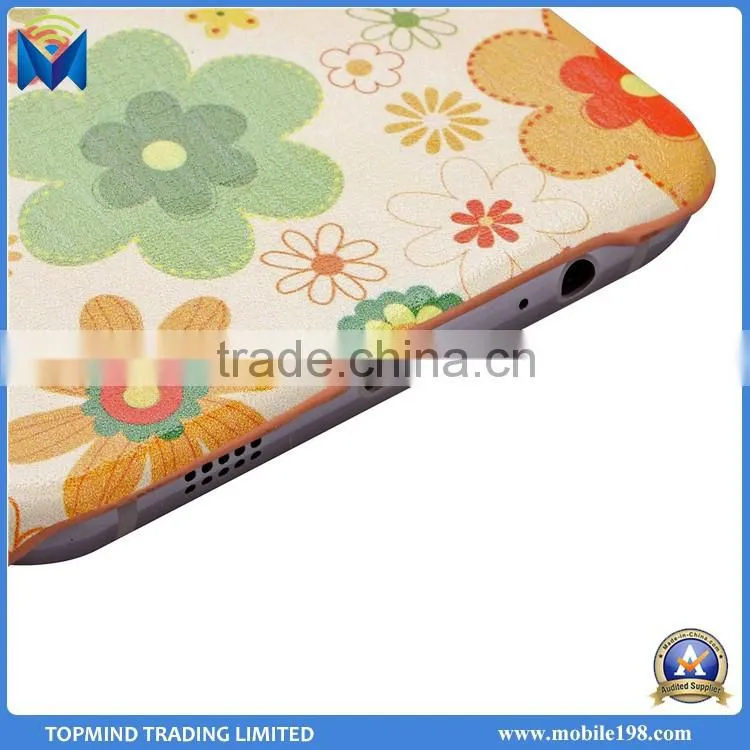 High Quality PU Leather Back Cover Case for Samsung Galaxy S6 Edge Plus