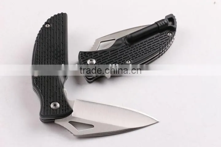 OEM multifunction 440 stainless steel blade camping knife with fire starter