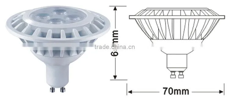 Haining Mingshuai AR70 LED lamp GU10 7W 550lm 2835 SMD TUV CE RoHS