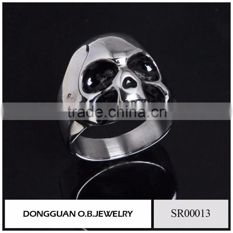 2016 Fashion new style skull ring wholesale steel jewelry ring