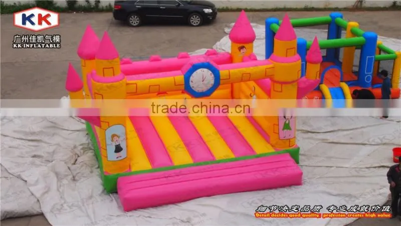 army green inflatable Bouncy moonwalk house