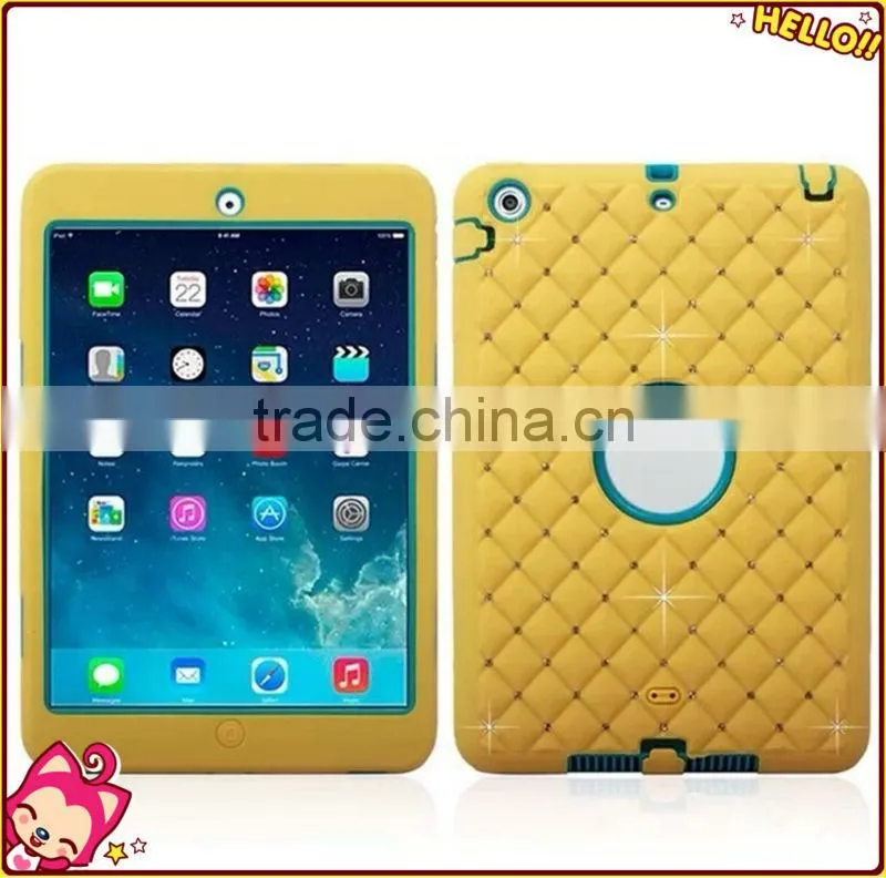 Wholesale silicone glitter diamante case for ipad mini