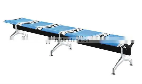 metal steel salon waiting bench