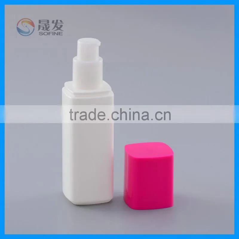 Square cosmetic skin toning lotion container