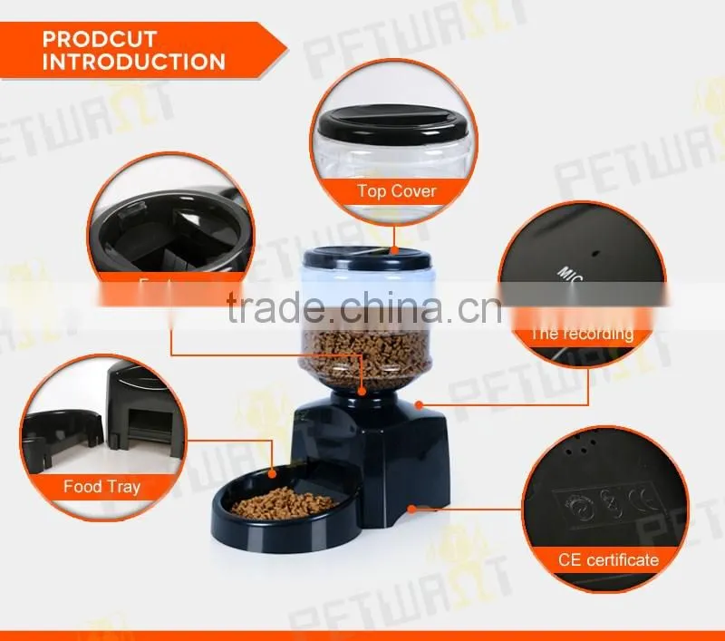 5.4L medium capacity battery operated smart pet feeder automatic