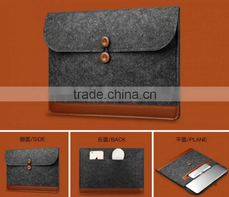 Hot Laptop Carrying Bag Sleeve Case For MacBook, Carrying felt bag for macbook