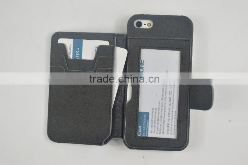 2016 Hot Sales Fashion and Simple Style Back Cover PU Leather Cases for iphone6 with Card Slots and Stand