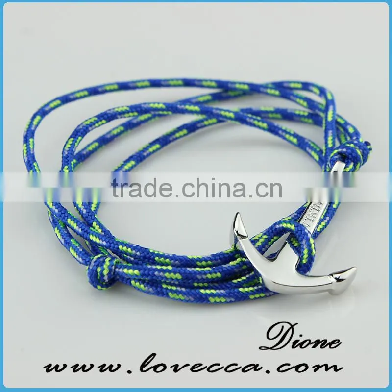 New Designs For Men Military Bracelets Rope Name Bracelets Anchor Rope Bracelet