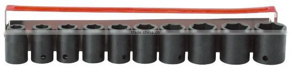 SIS-4404 Metal Box 1/2" CR-VA Steel Impact Socket Set