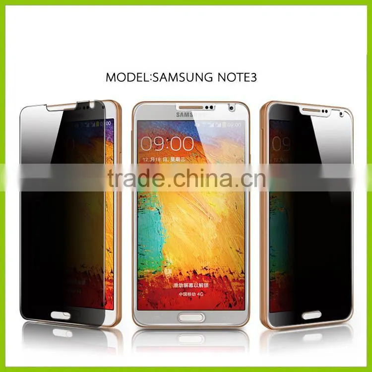 Privacy Glass Screen Protect Film,0.33mm 9H Privacy Tempered Glass Screen Protector For Galaxy Note 3