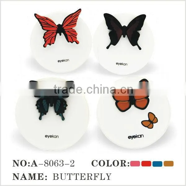 kaida A-8063-2Print Plastic Contact Lens Case With Bottle Mirror