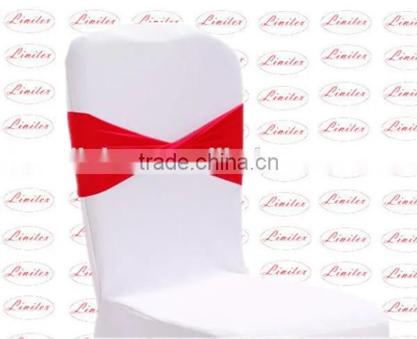 Polyester lycra spandex chair sash band wrinkled
