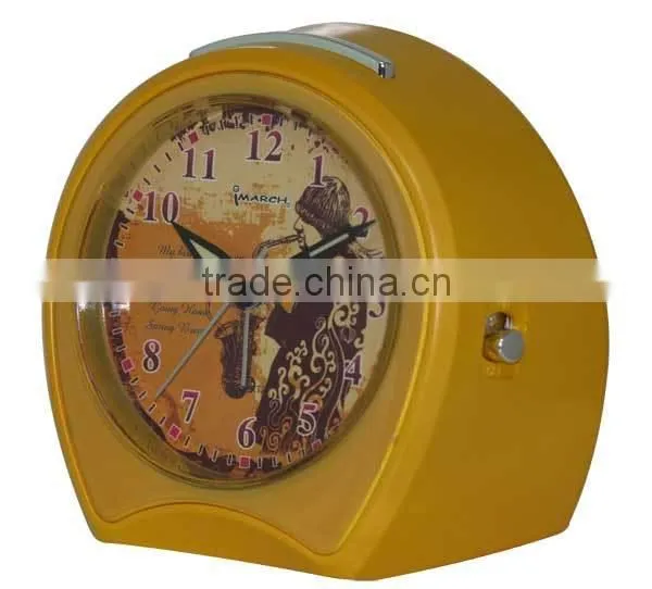 Promotion musical alarm clocks good reputation/Melody table clocks hot sale types