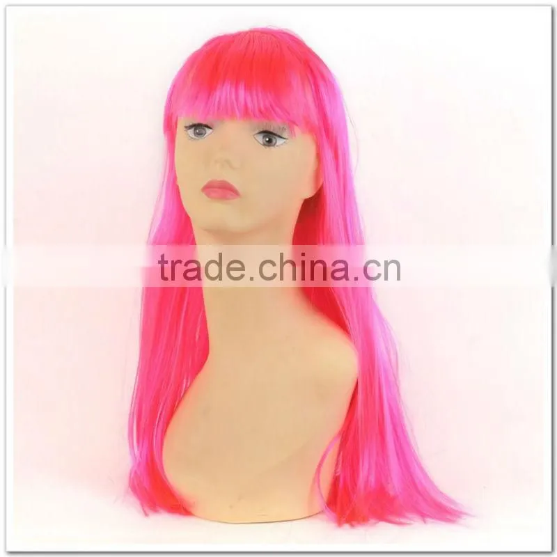 pink Long straight party wigs / cosplay for women