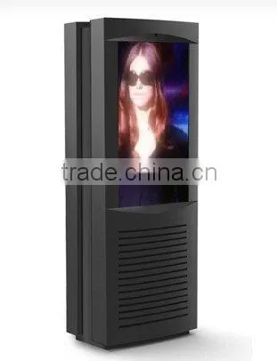 standing advertising display with double screen