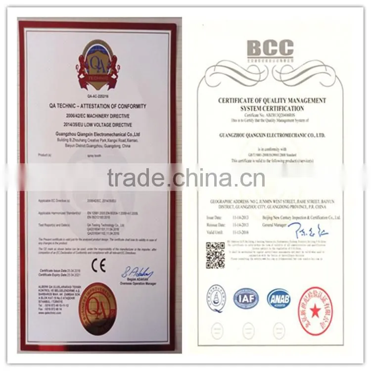 CE approved lnfared Car Spray Booths