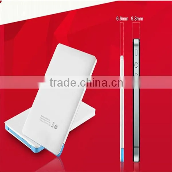 power bank credit card size micro usb battery charger