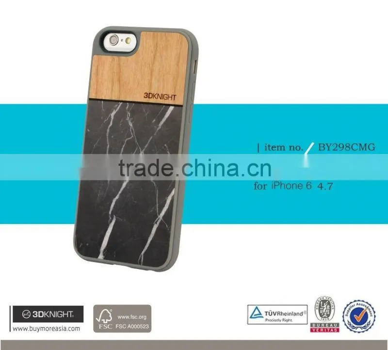 Full Protective phone case for iphone 6 case natural marble pattern cell phone cover for iphone 6s case marble wood