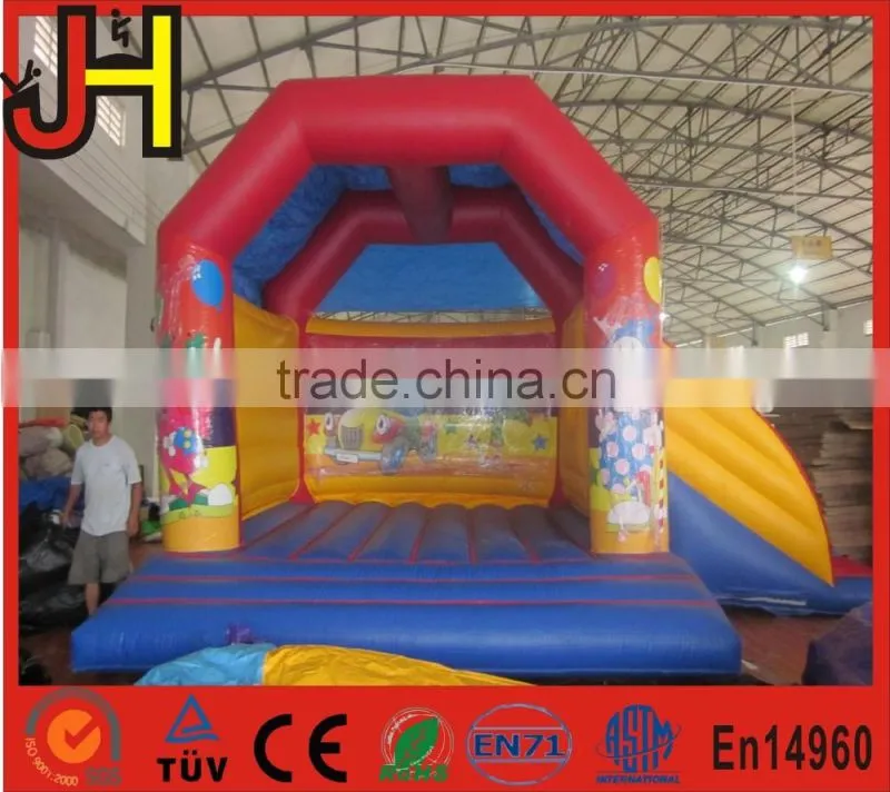 Commercial party bouncers with clown theme inflatable toy cartoon bouncy castle inflatable slide