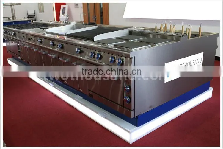 Industrial Electronic Kitchen 4 Round Heads Electric Cooking Plate with 1 Cabinet