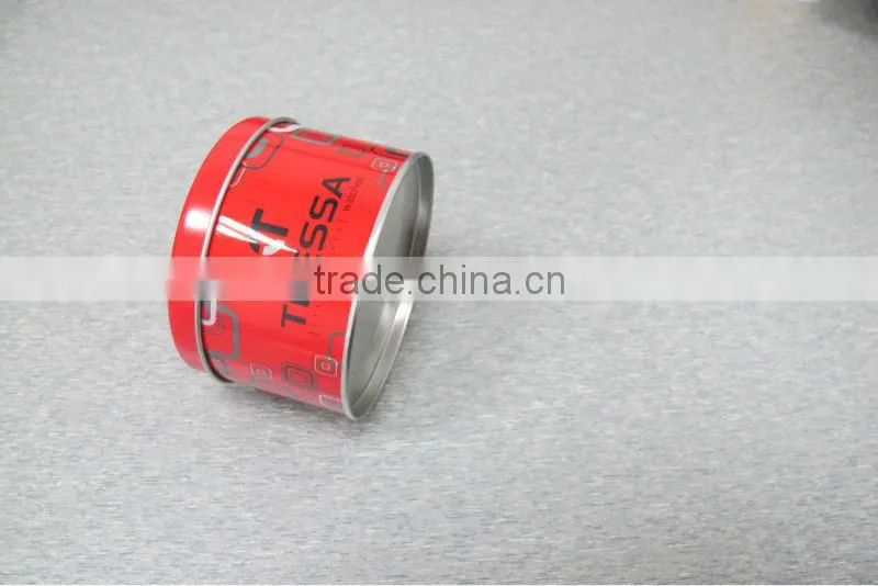 round shape with client design tin box packaging