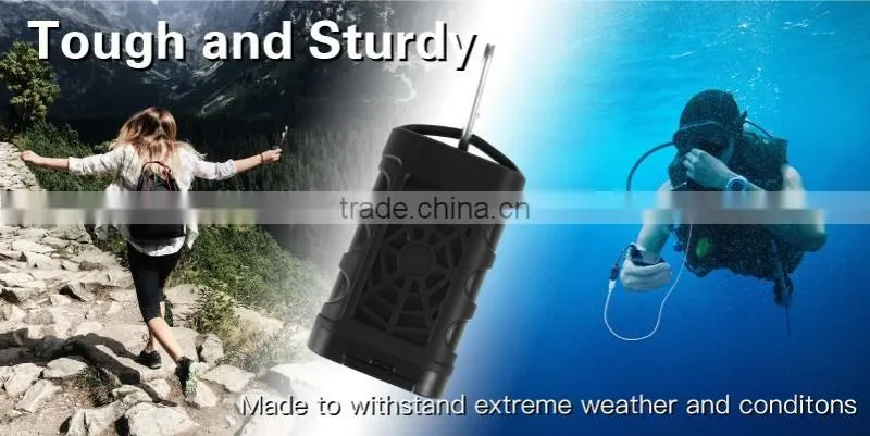 Solar waterproof 10000mA mobile power bank with LED light