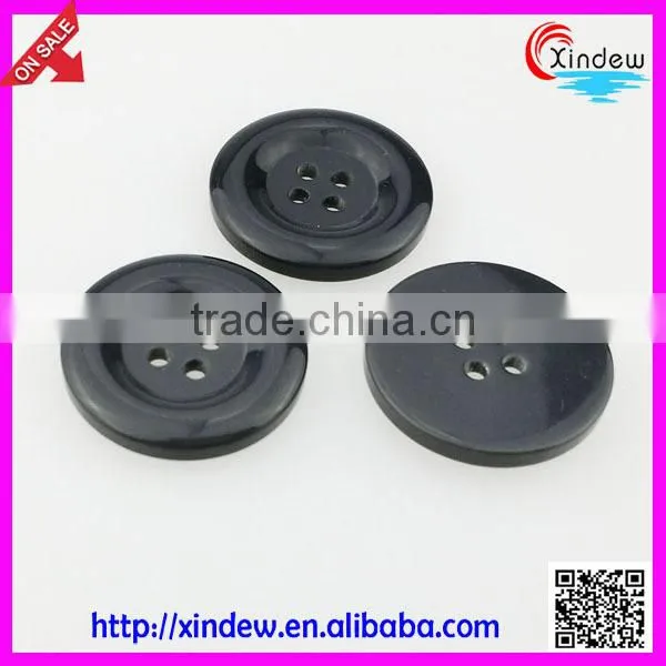 Black big size Plastic button for women coat