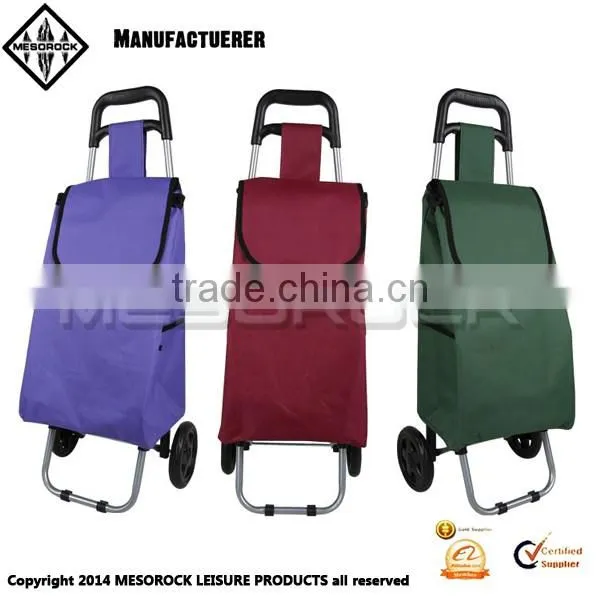 Lightweight wheeled trolley folding shopping cart foldable trolley bag