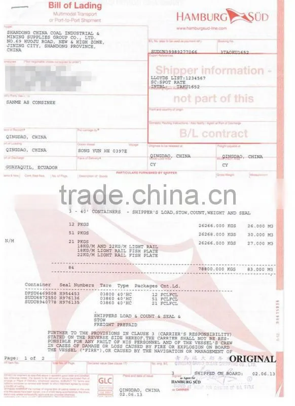 Qu80 steel rail industrial crane rail